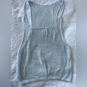 Brandy Melville Light Blue Knit Tank Top